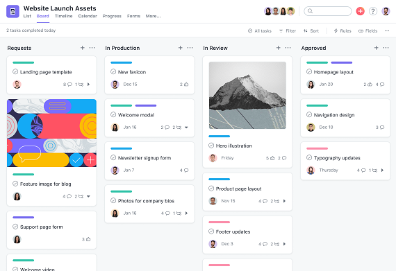 Asana - SMO - Calendrier de publications