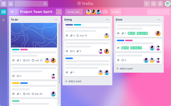 Trello - SMO - Réseaux sociaux